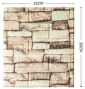 Adesivo 3D para Paredes - Linha Premium - Formato Tijolinho Brick