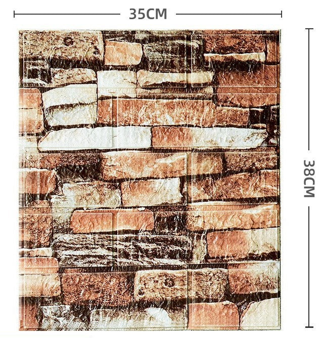 Adesivo 3D para Paredes - Linha Premium - Formato Tijolinho Brick